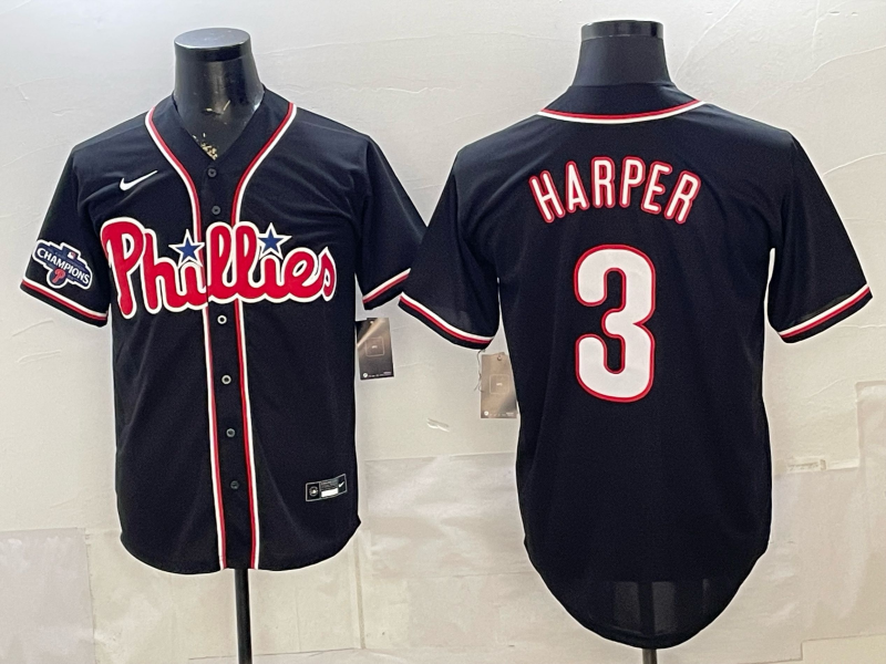 Men 2026 Philadelphia Phillies #3 Harper black Game Nike MLB Jersey 051804